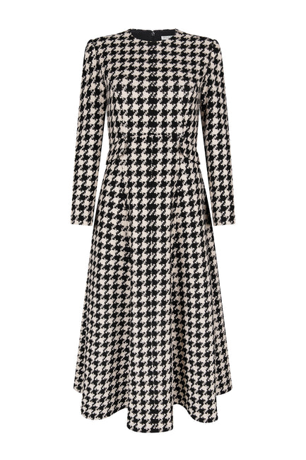 Black and white houndstooth dress hotsell