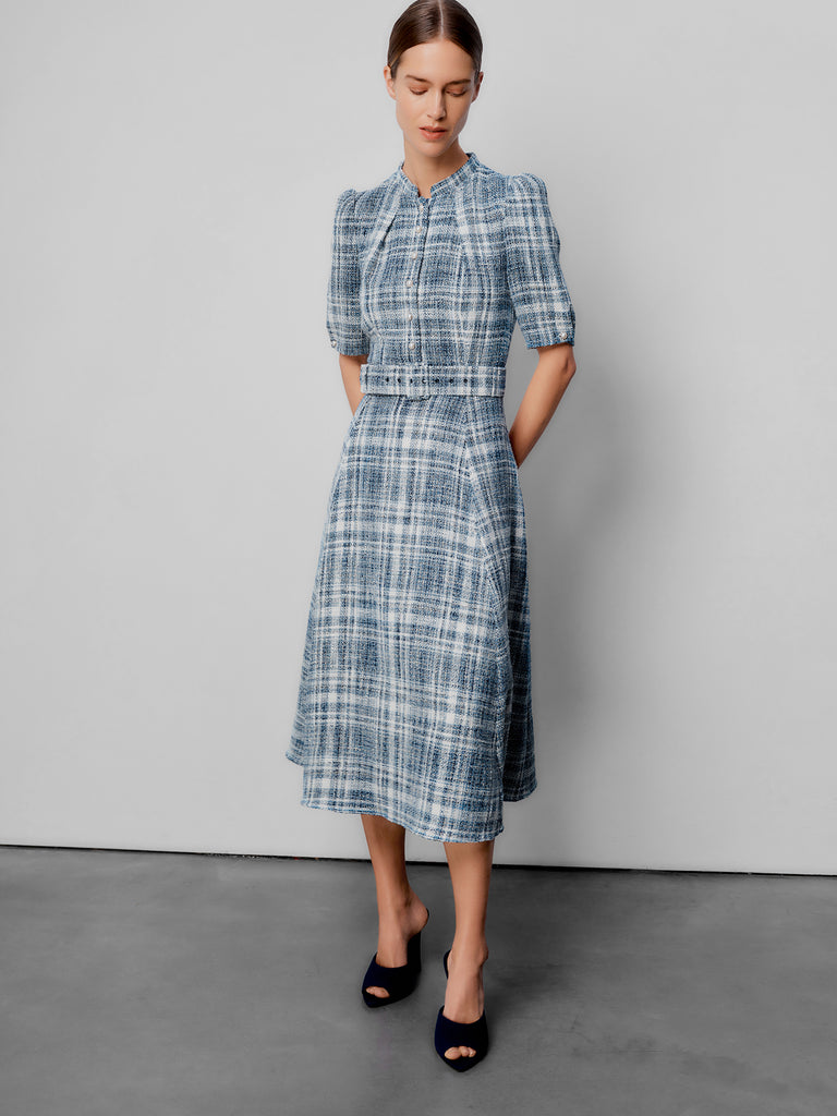 Ahana Boucle Check Dress