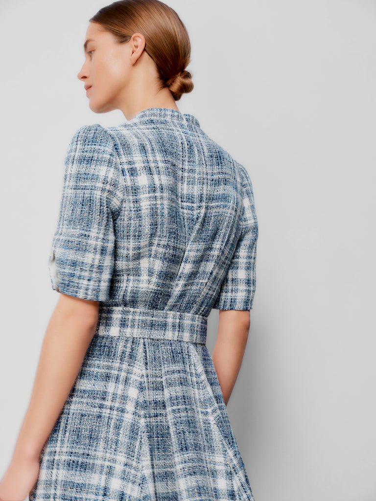 Ahana Boucle Check Dress