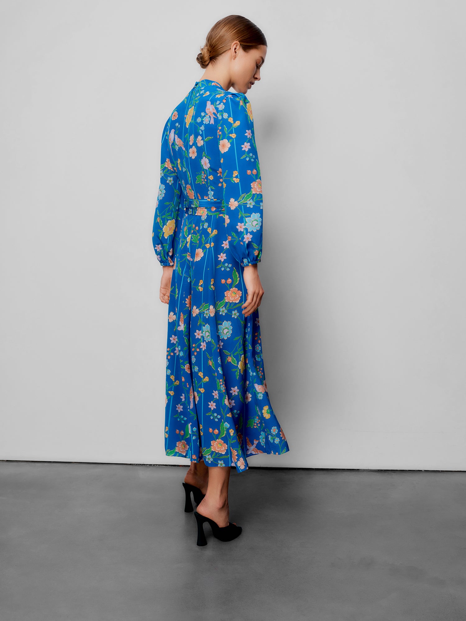 Sonia Bamboo & Birds Bright Blue Dress