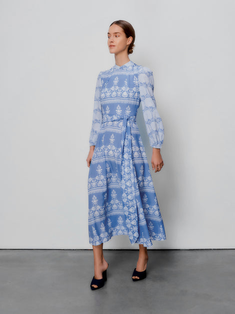 Sonia Blouson Cornflower Sleeve Dress – Beulah London