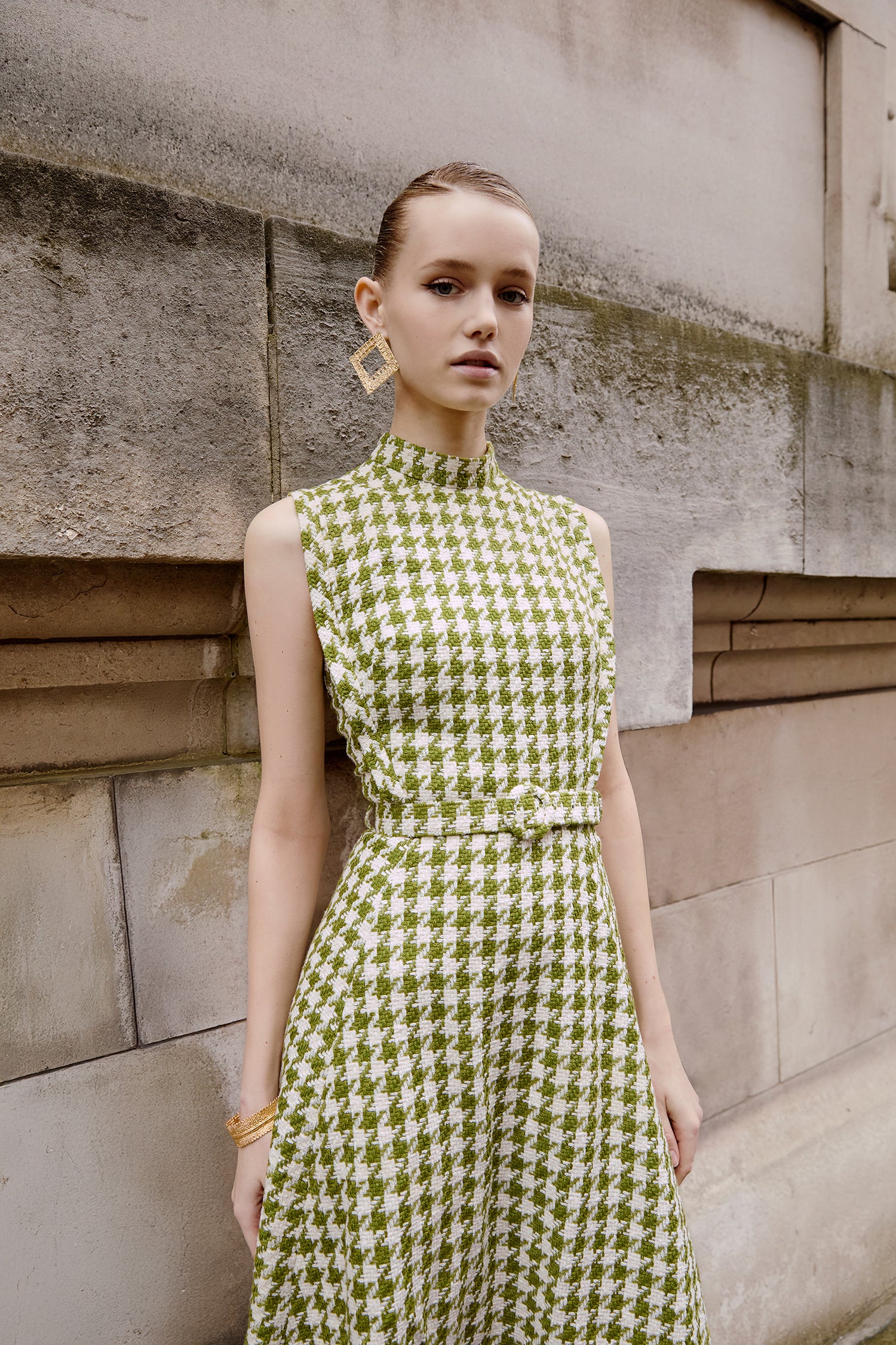 Orin Houndstooth Dress