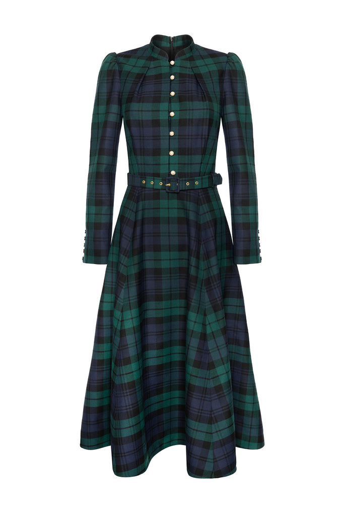 Ahana Evergreen Tartan Dress