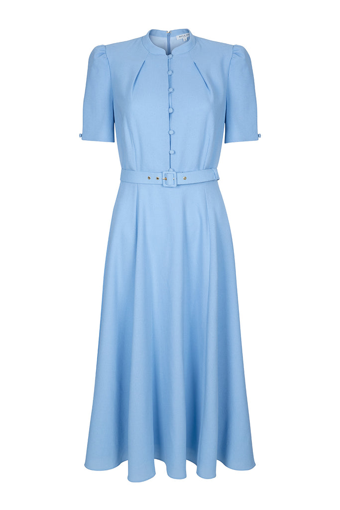 Ahana Pale Blue Short Sleeve Dress