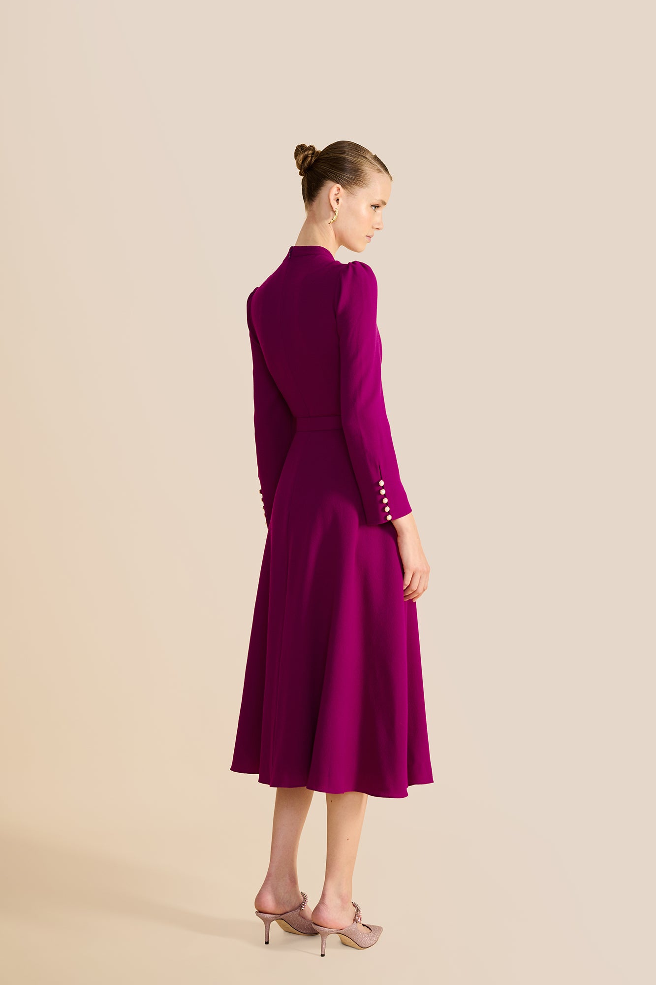 Ahana Purple Long Sleeve Dress