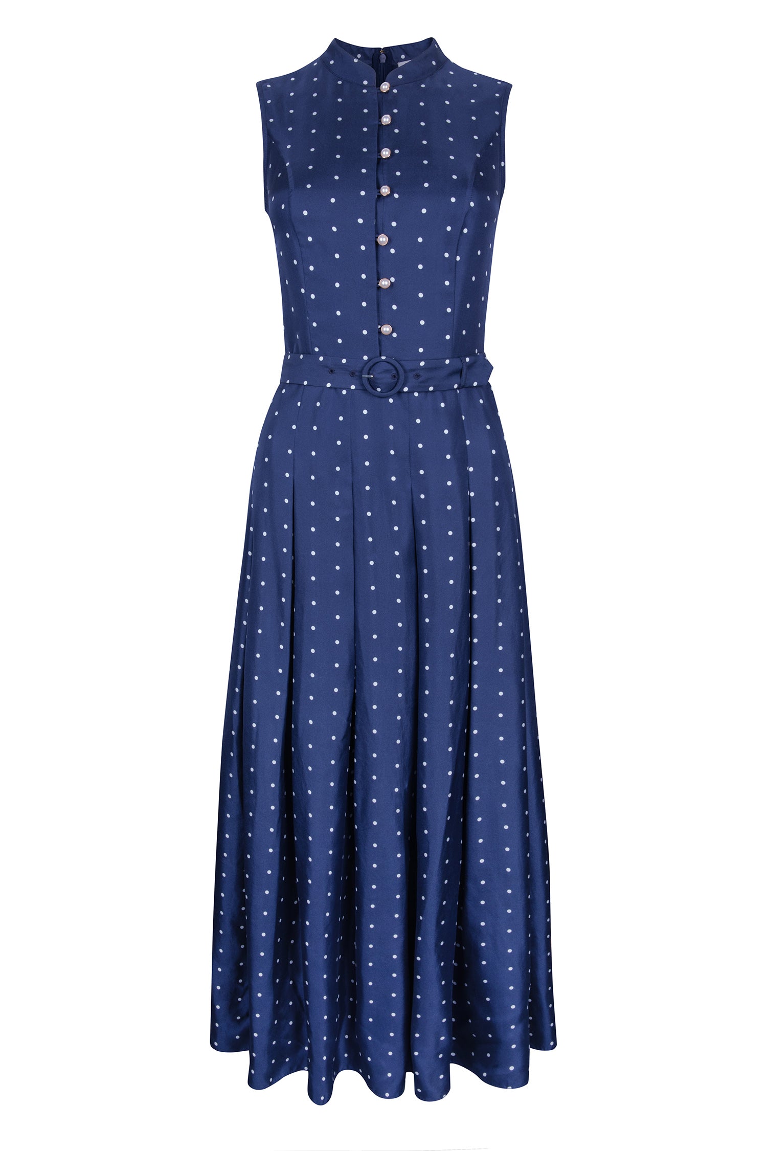 Annabel Navy & Ivory Polka Dot Dress