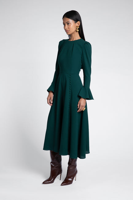 Yahvi Forest Green Dress – Beulah London