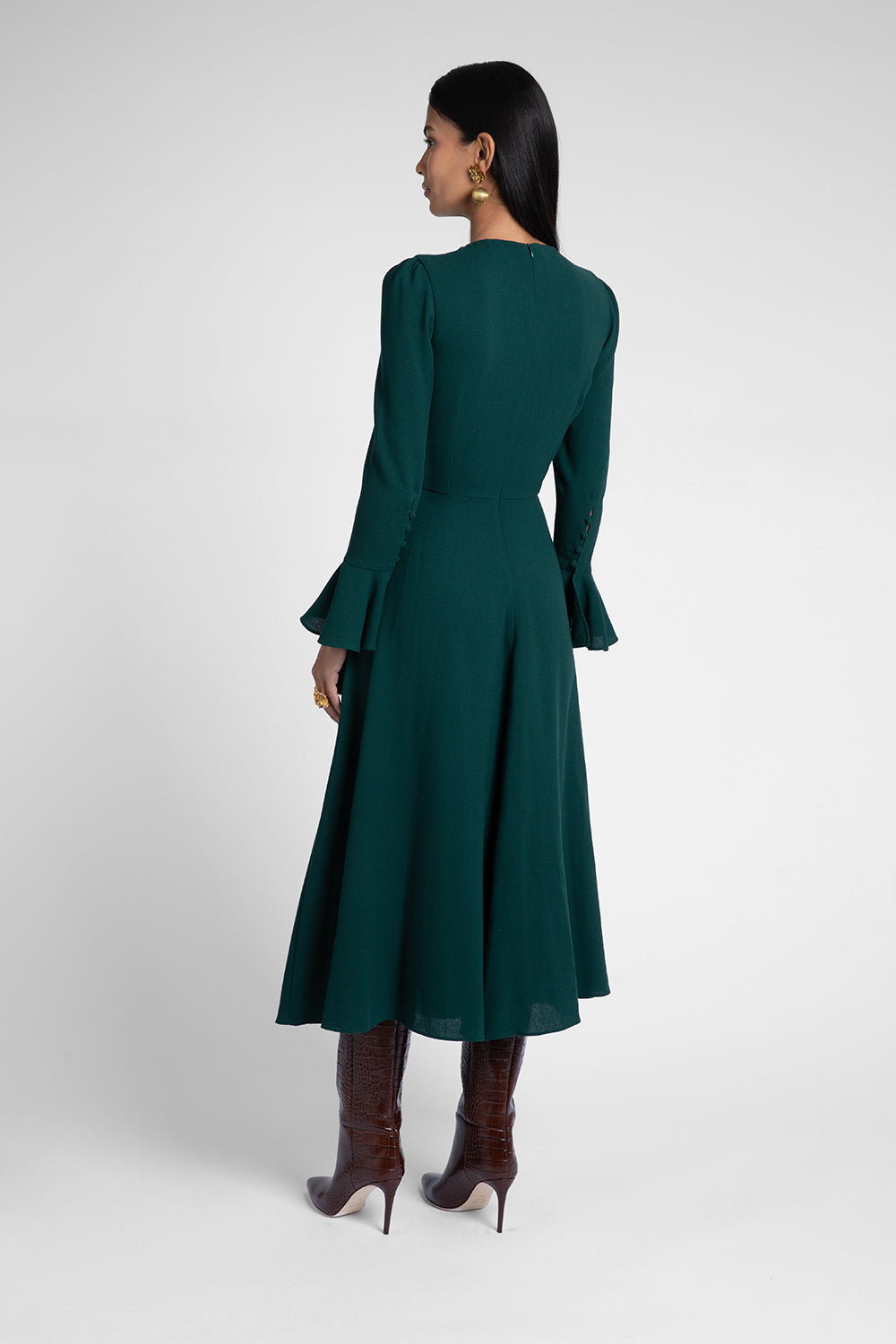 Yahvi Forest Green Dress