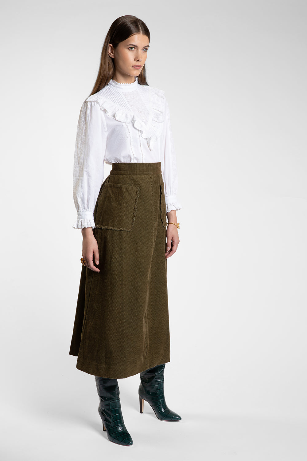 Pearl Olive Skirt