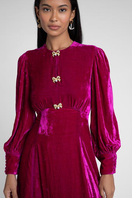 Berry 2025 velvet dress