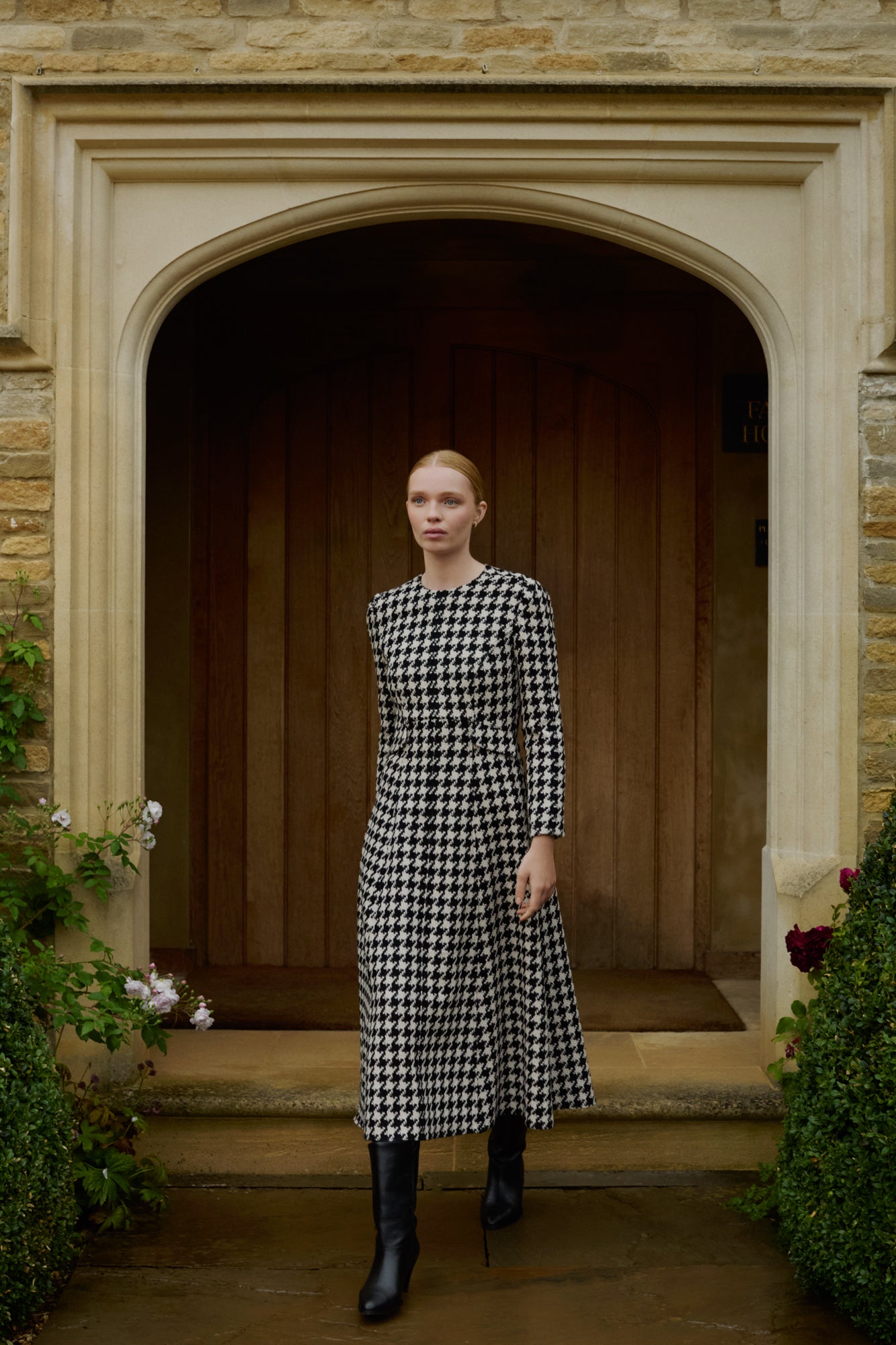 Constance Houndstooth Dress