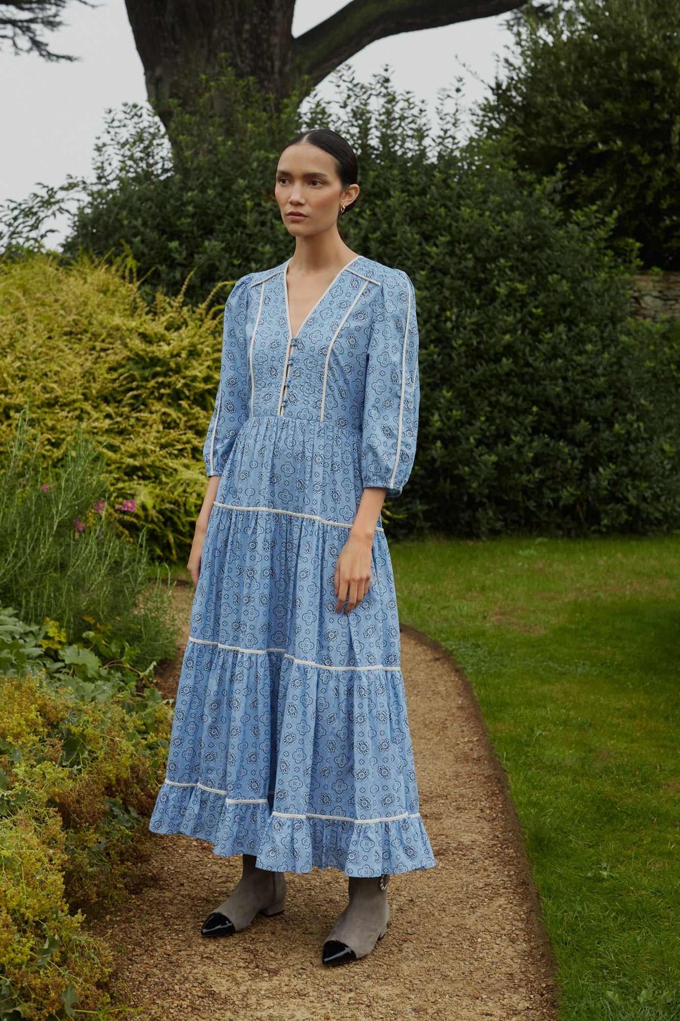 Avery Bandana Blue Dress