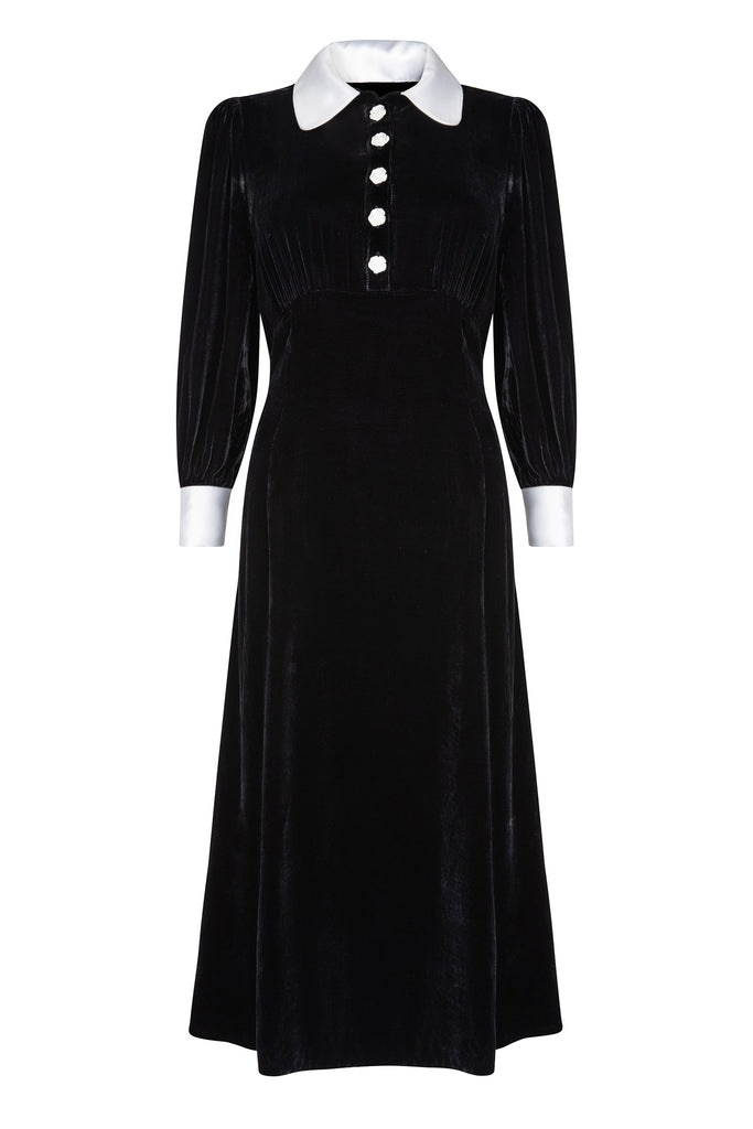 Calla Black Velvet Dress