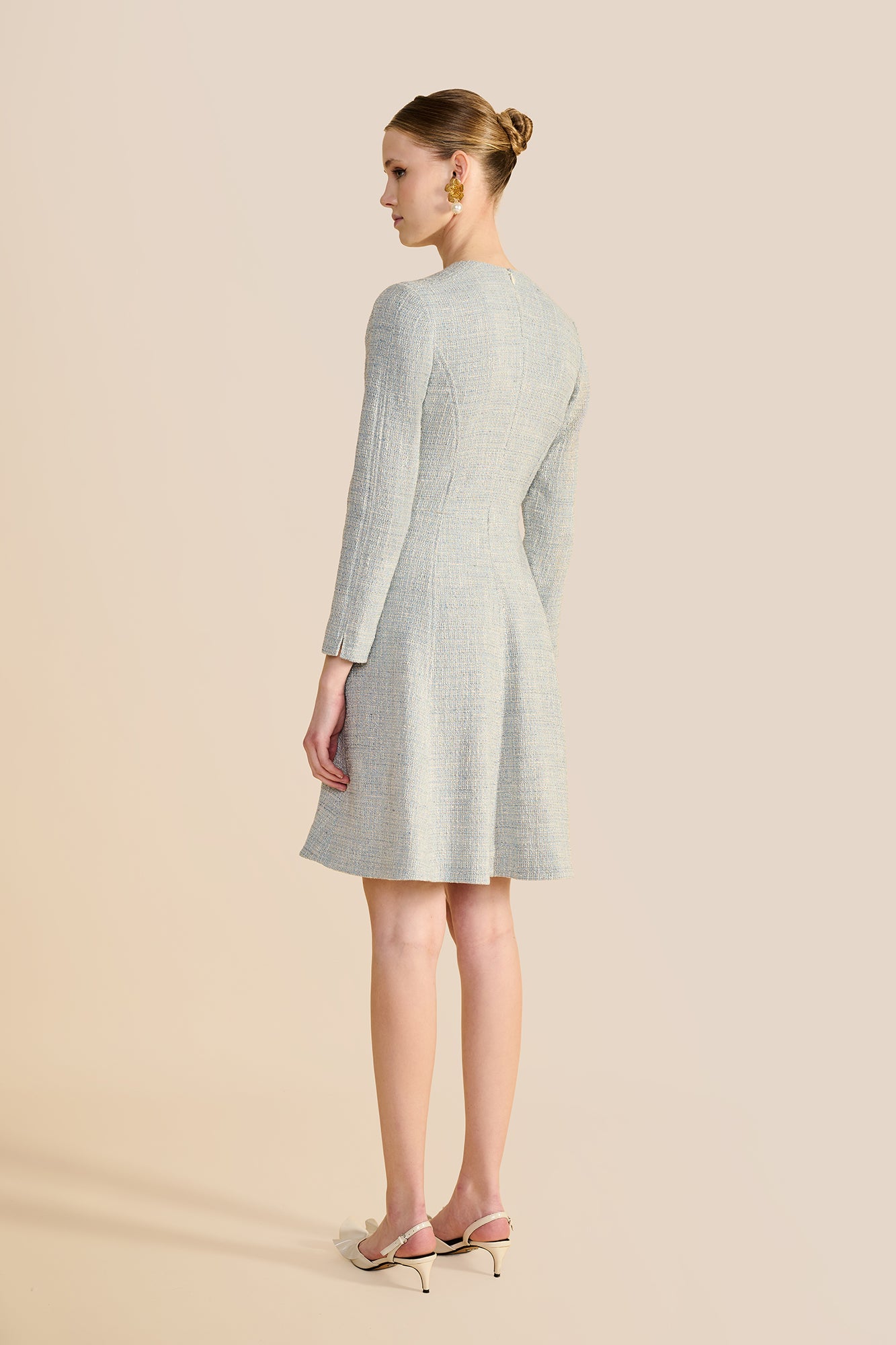 Constance Pale Blue Boucle Dress