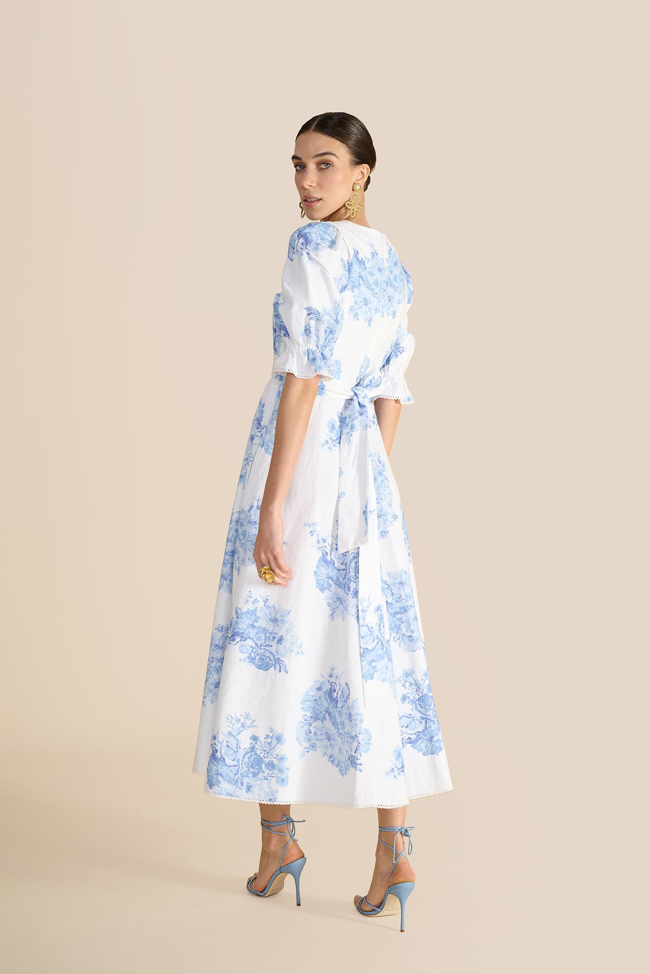 Flora Blue Garden Floral Dress