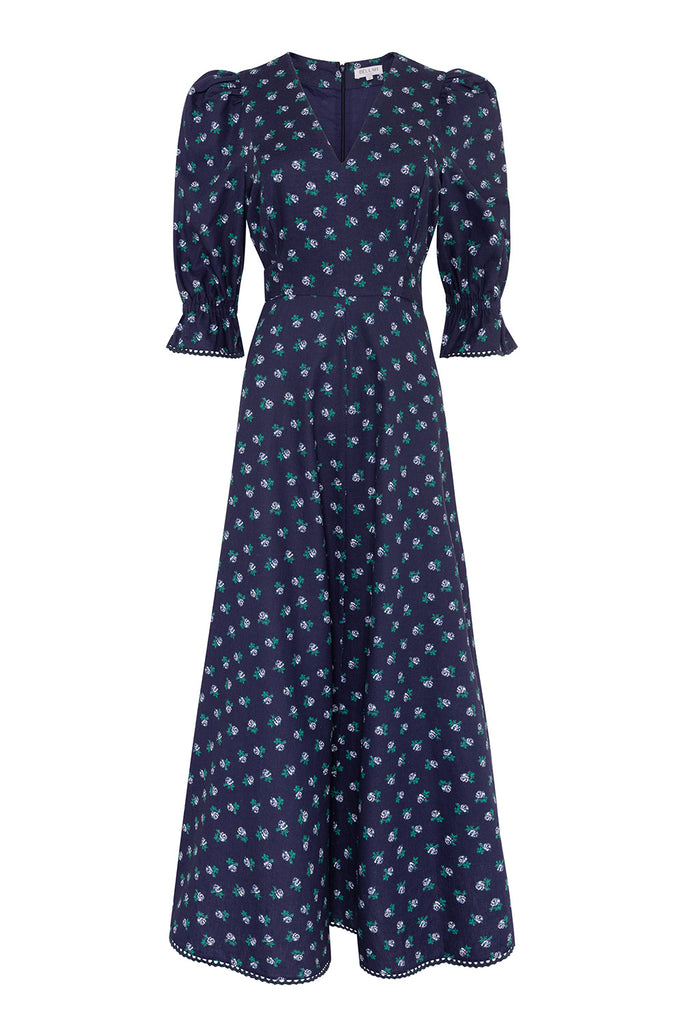 Flora Bud Navy & White Dress