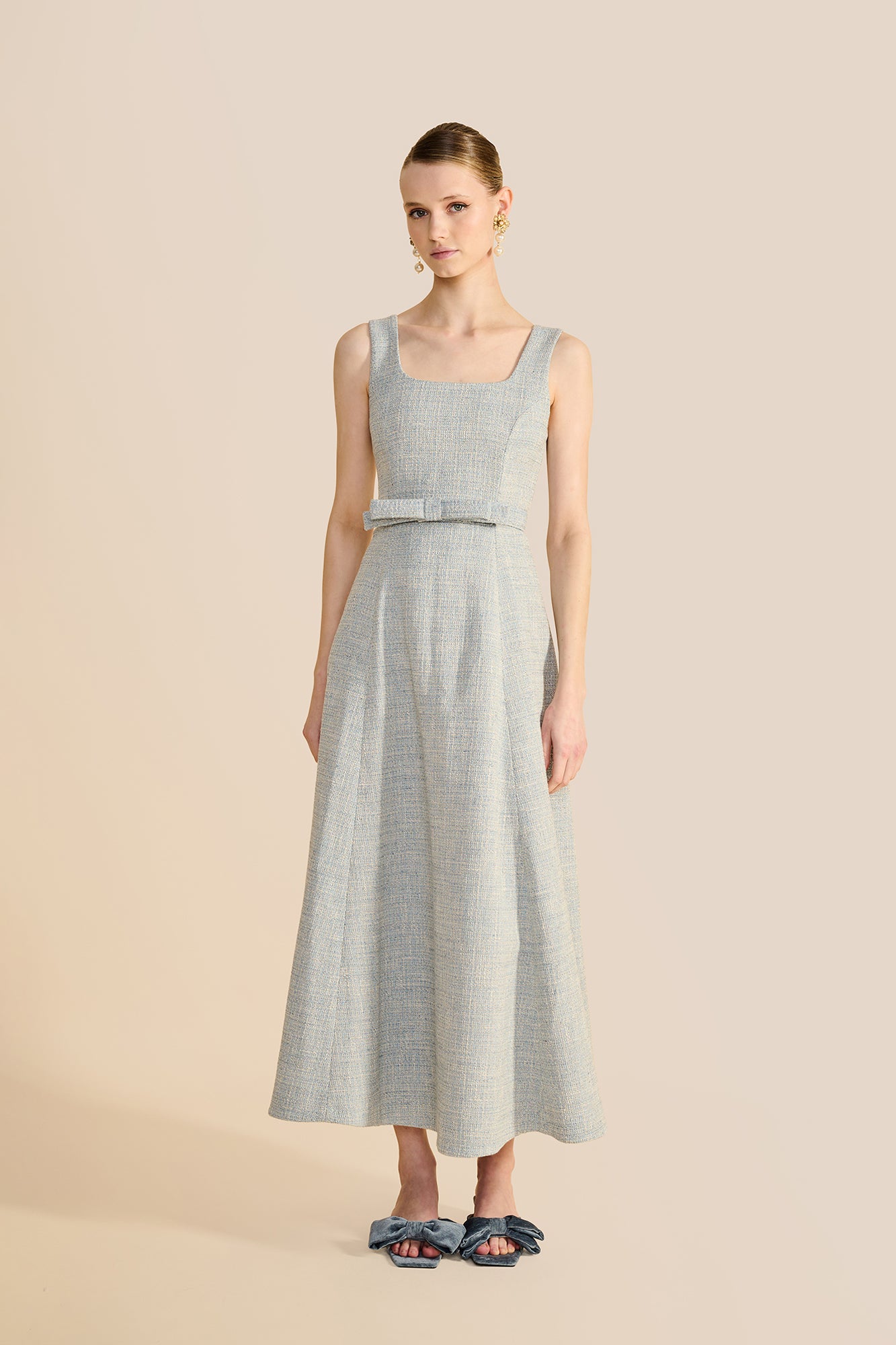 Juliet Pale Blue Boucle Dress