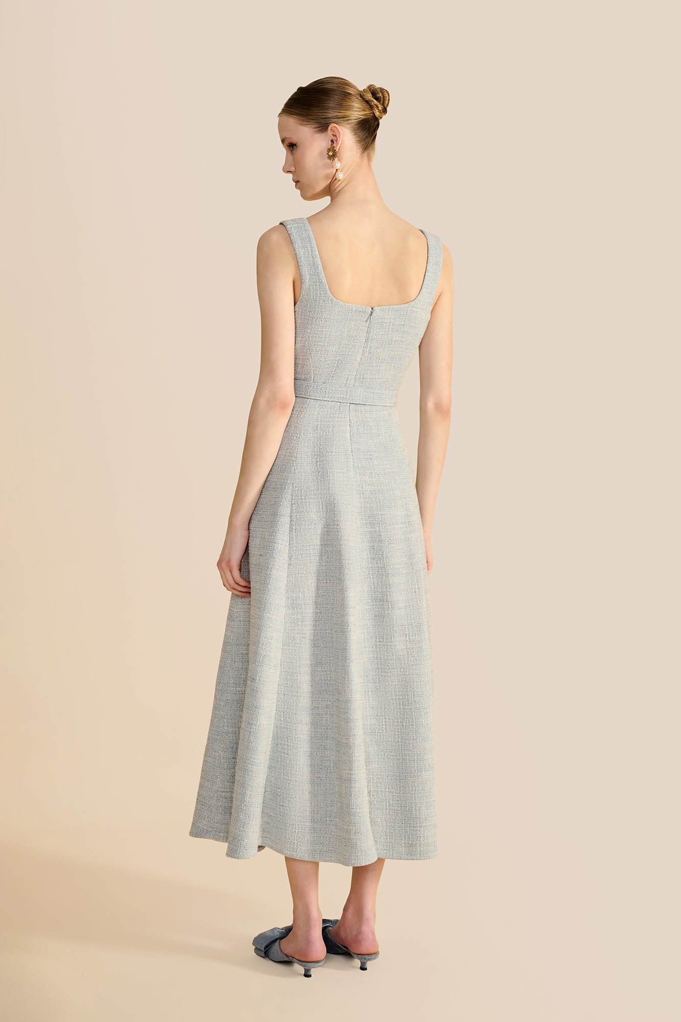 Juliet Pale Blue Boucle Dress