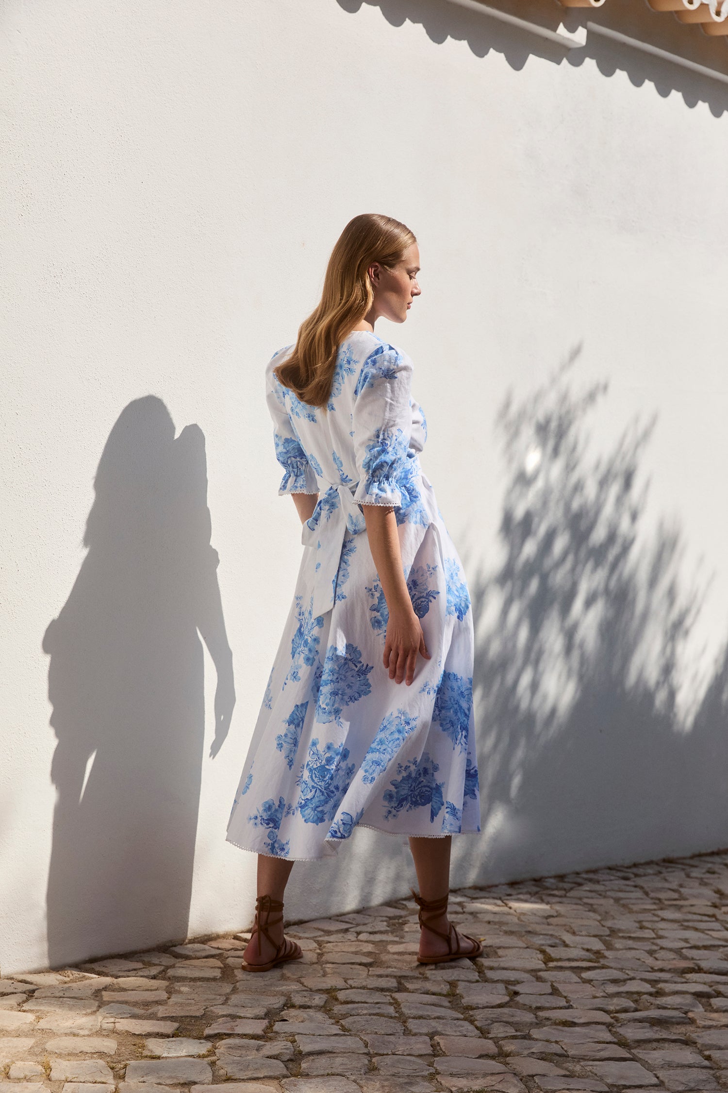 Flora Blue Garden Floral Dress