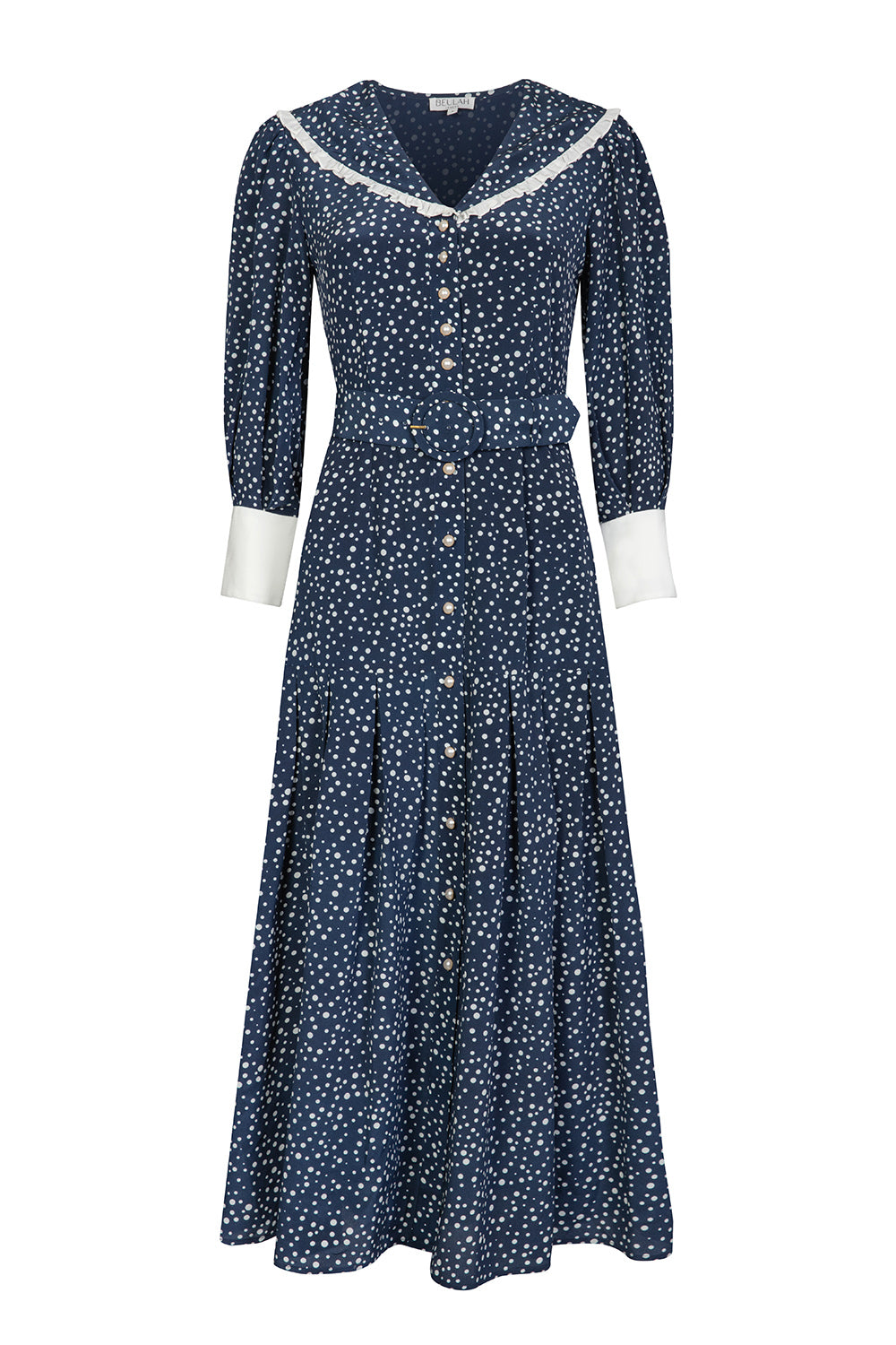 Romily Navy Polka Dress