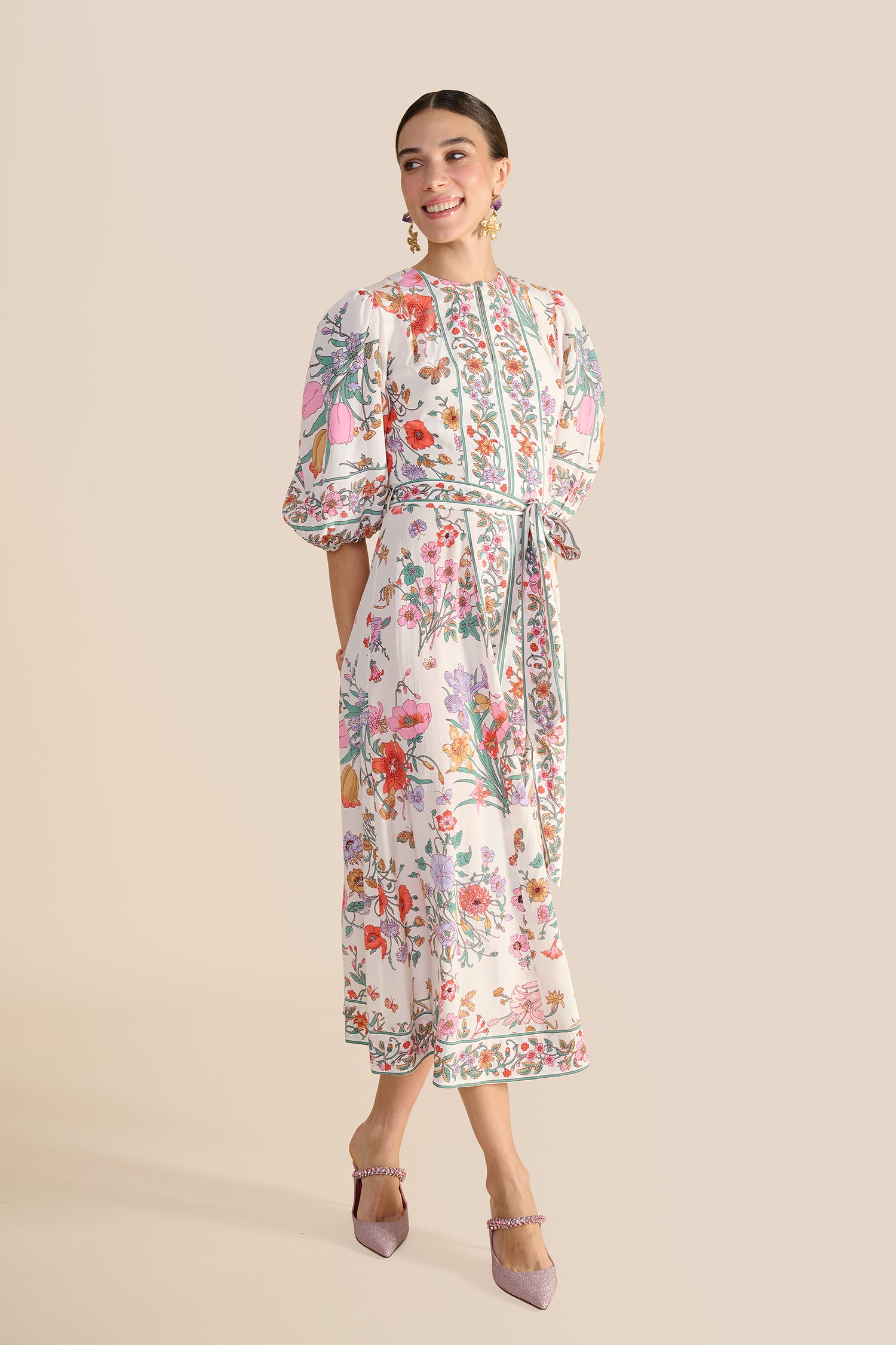 Sienna Milk Floral Bouquet Dress