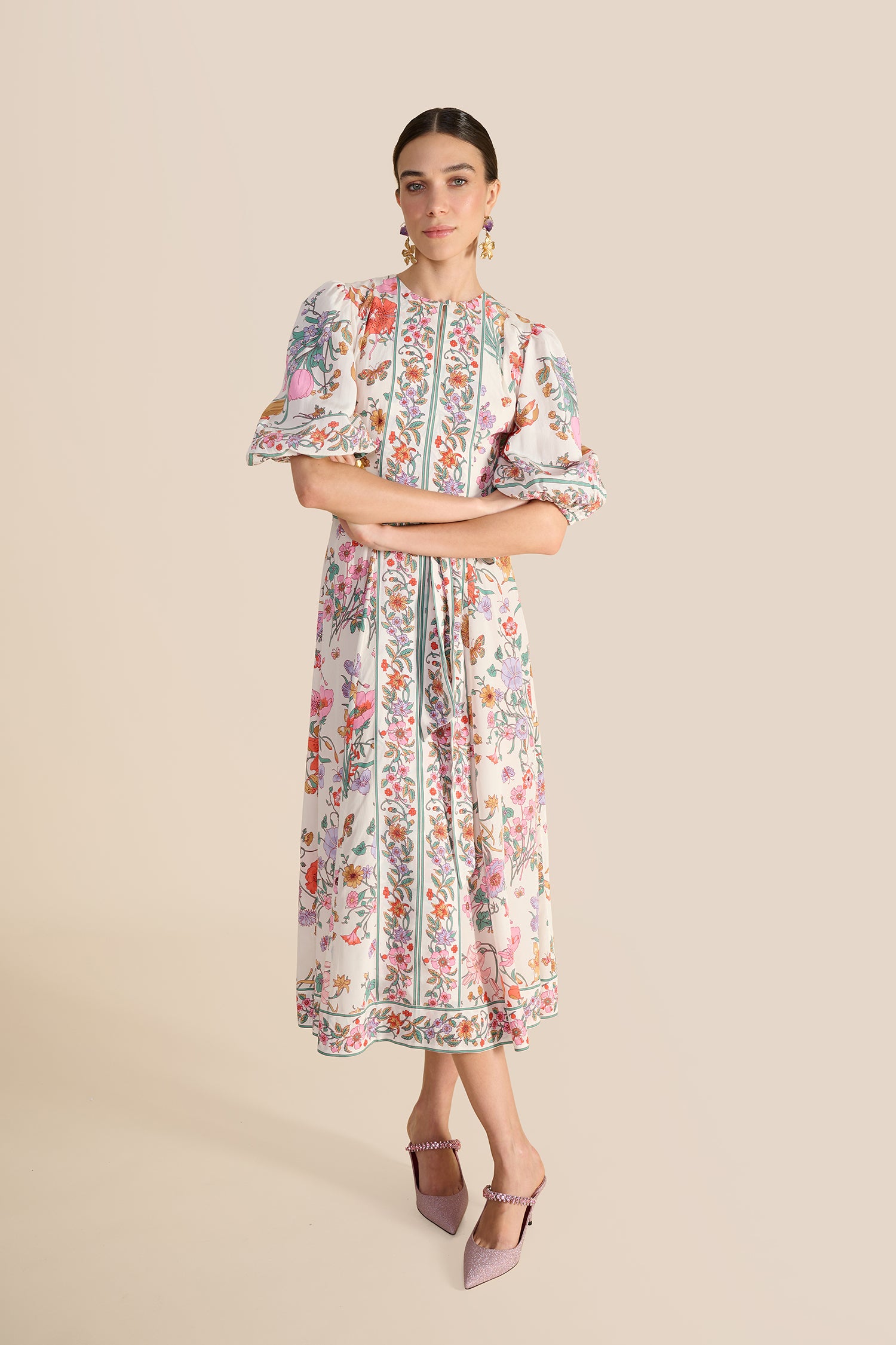 Sienna Milk Floral Bouquet Dress