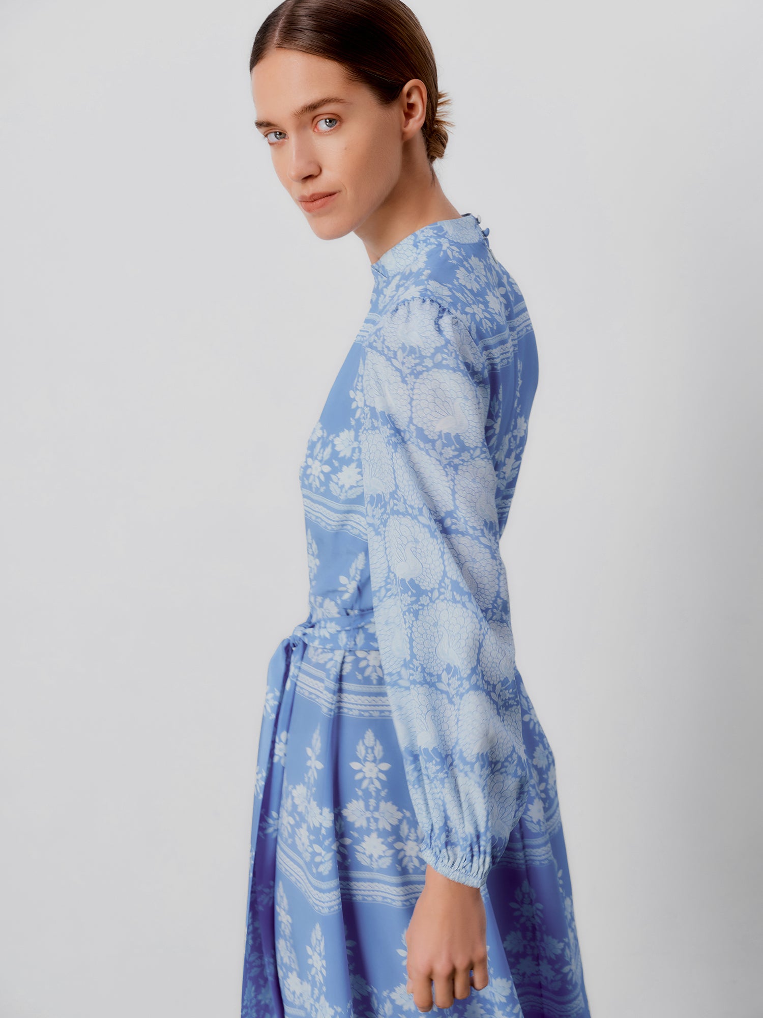 Sonia Blouson Cornflower Sleeve Dress