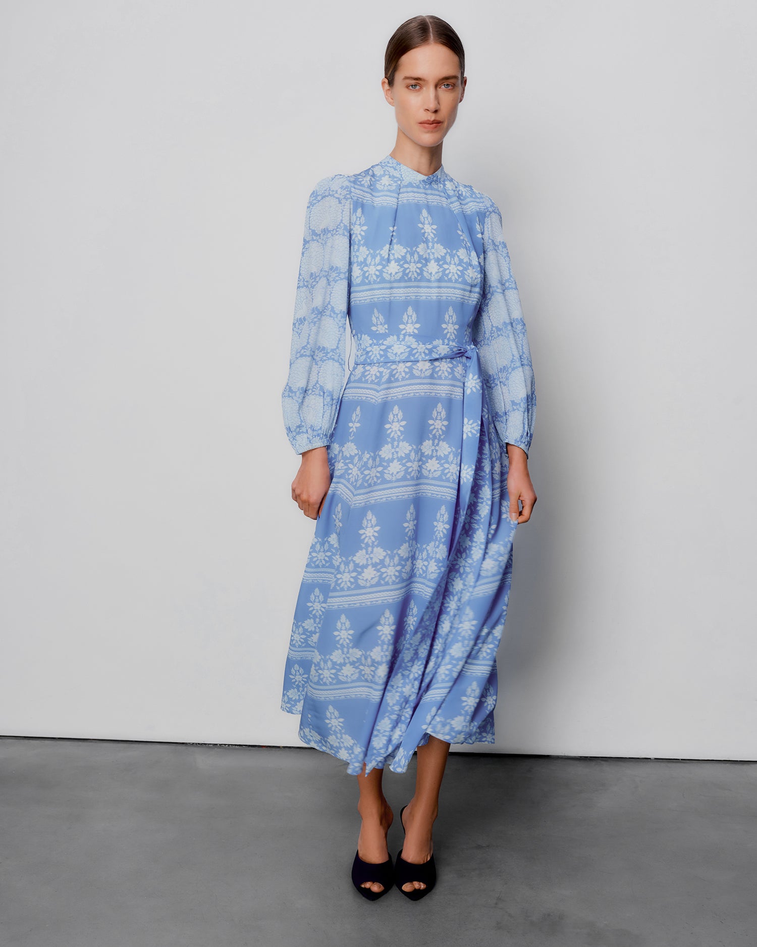 Sonia Blouson Cornflower Sleeve Dress