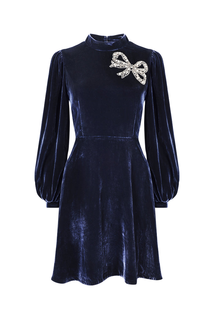 Sonia Embellished Midnight Navy Dress