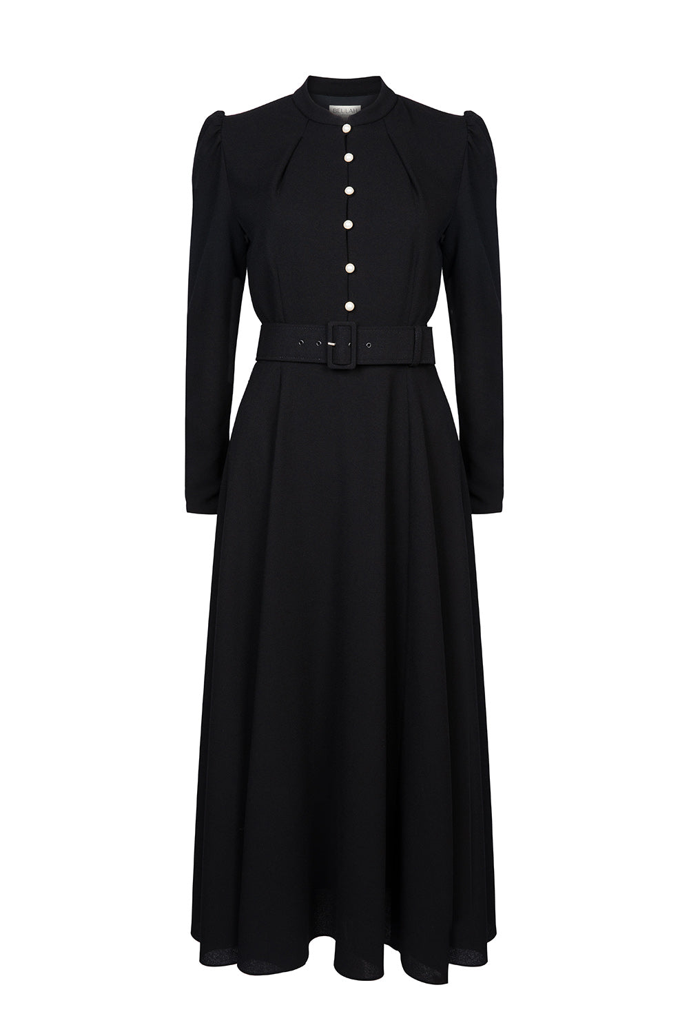 Ahana Black Long Sleeve Dress