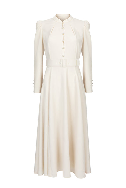 Ahana Cream Long Sleeve Dress – Beulah London