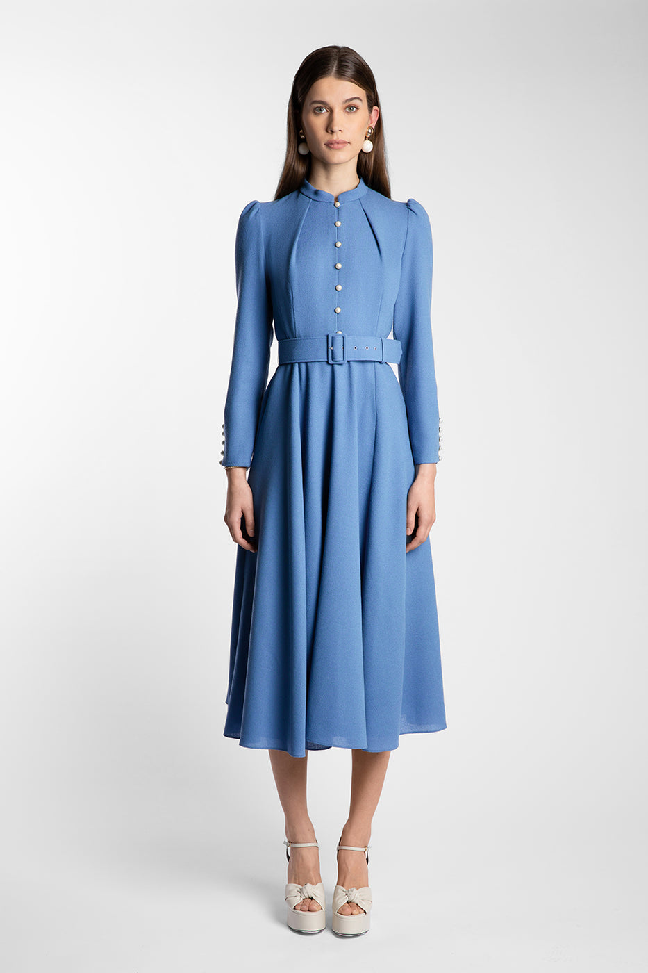 Ahana Cornflower Long Sleeve Dress – Beulah London