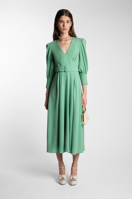 Florentina Pea Green Dress – Beulah London