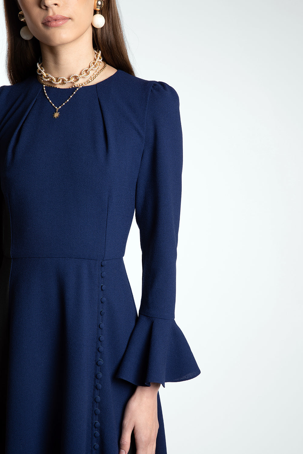 Yahvi Navy Dress