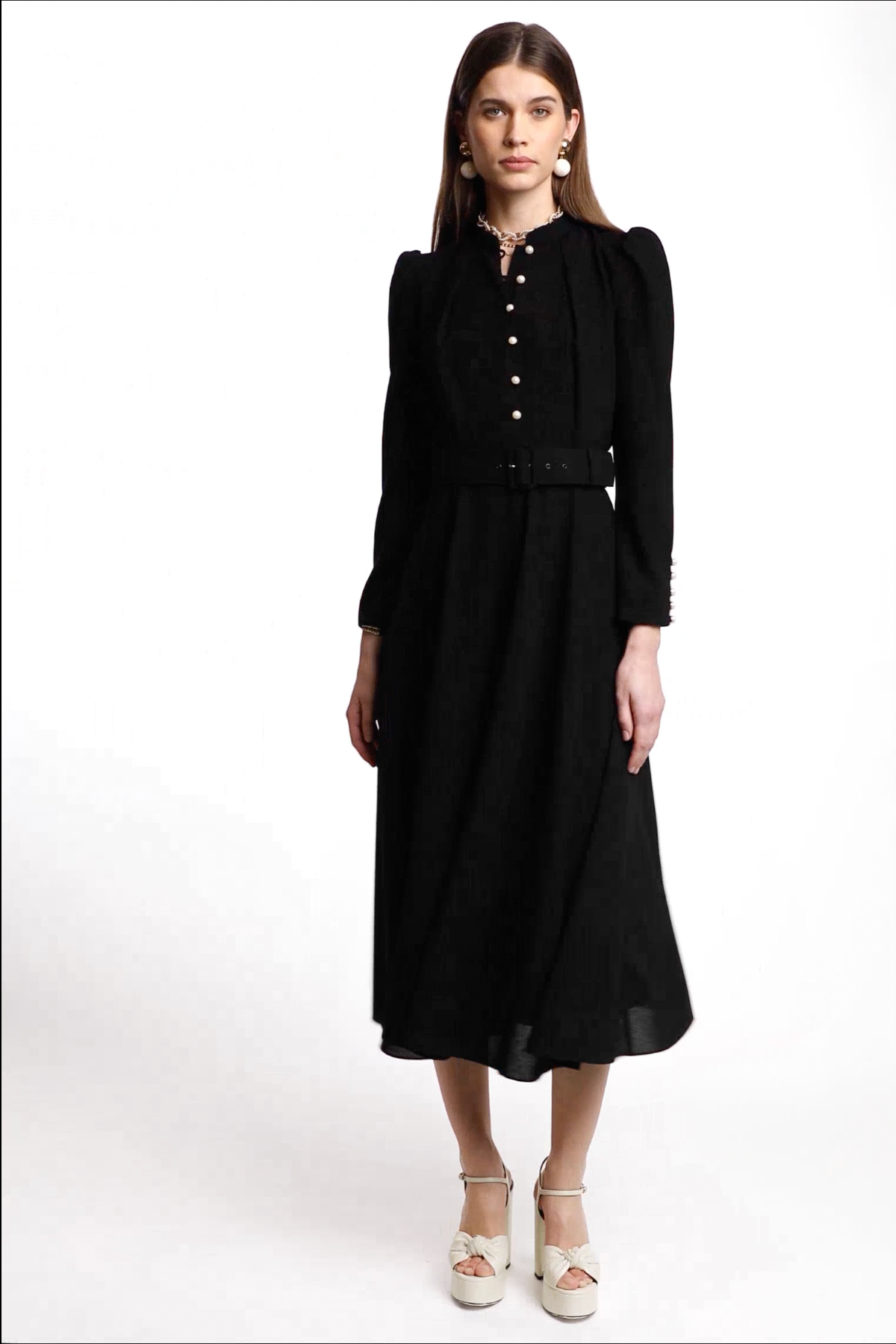 Ahana Black Long Sleeve Dress – Beulah London